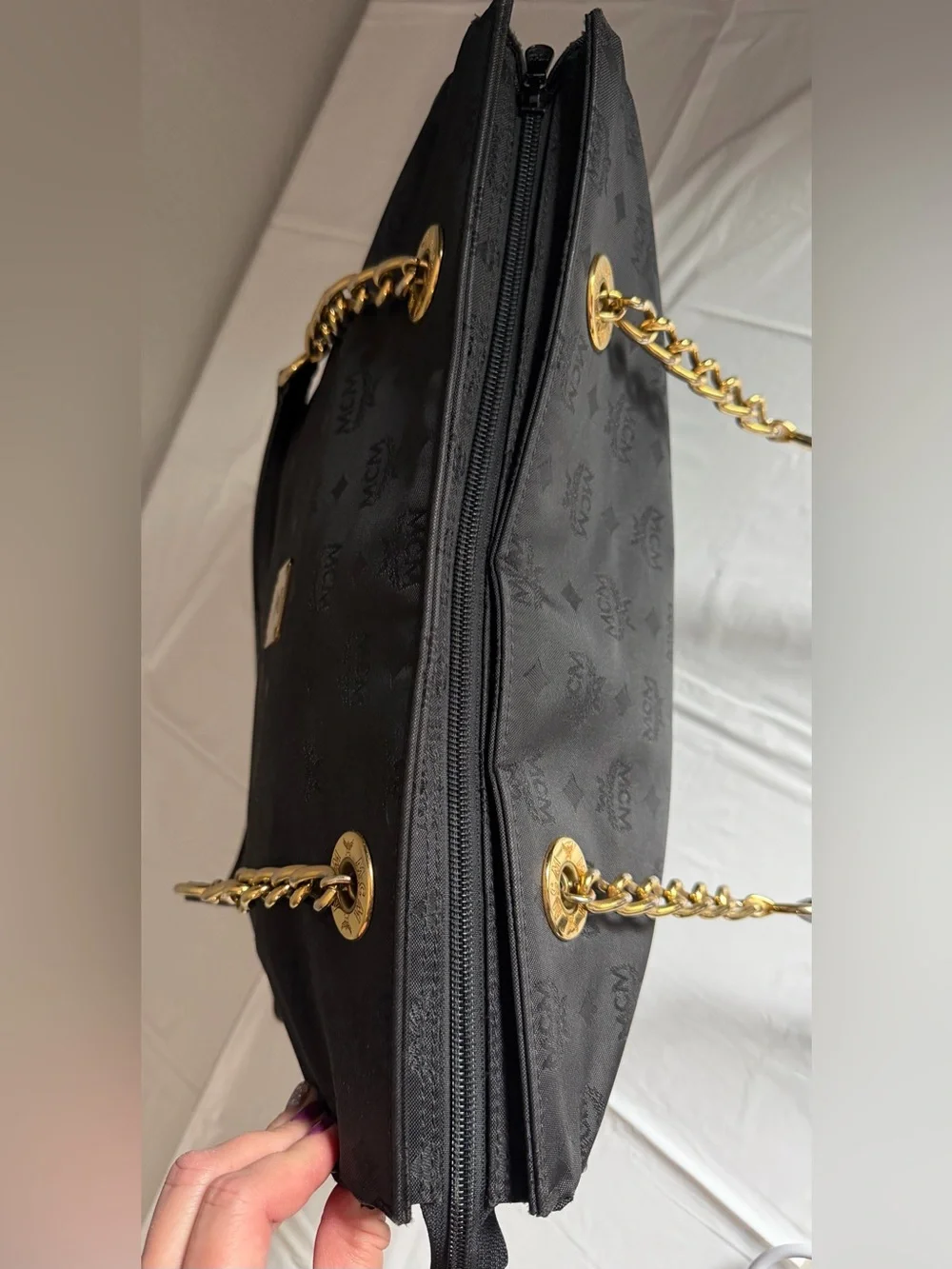 MCM large black tote bag